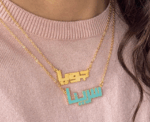 Name Enamel Necklace - Image 