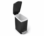 Gallon Compact Slim Step Trash Can Black - Image 
