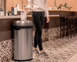 Gallon Semi-Round Open Top Trash Can Brushe - Image 