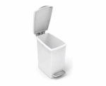 Gallon Compact Slim Step Trash Can White - Image 