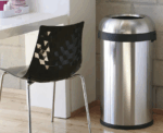 Gallon Bullet Open Top Trash Can Brushed - Image 