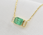 Emerald Rectangular Necklace - Image 