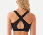 Medium Sports Bra Cross Back (Black) - Image 