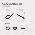 Adjustable Zip Ties (Pack of 10) - Image 
