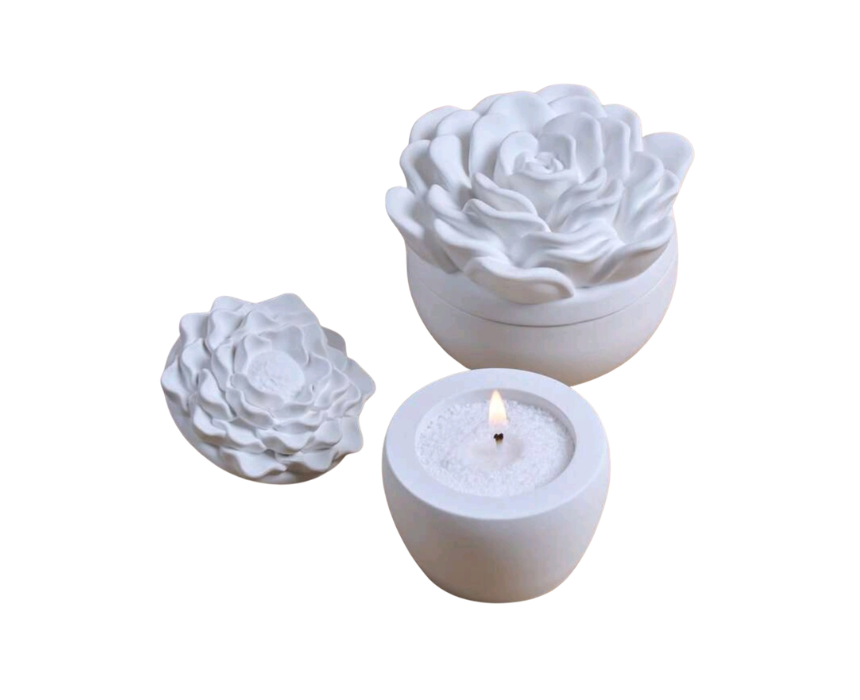 20 Floral Storage Box Candles - Image 1