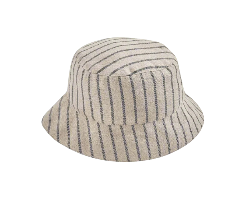20 Stripe and Chambray Bucket Hat - Image 1