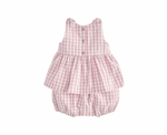 Embroidered Gingham Top and Shorts Set - Image 