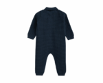 Knitted Romper in Navy - Image 
