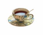 Floral Vintage Tea Cup in Blue - Image 