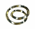 Double Circular Bands Scarf Buckle in Gold - Image 