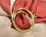 Double Circular Bands Scarf Buckle in Gold - Image 