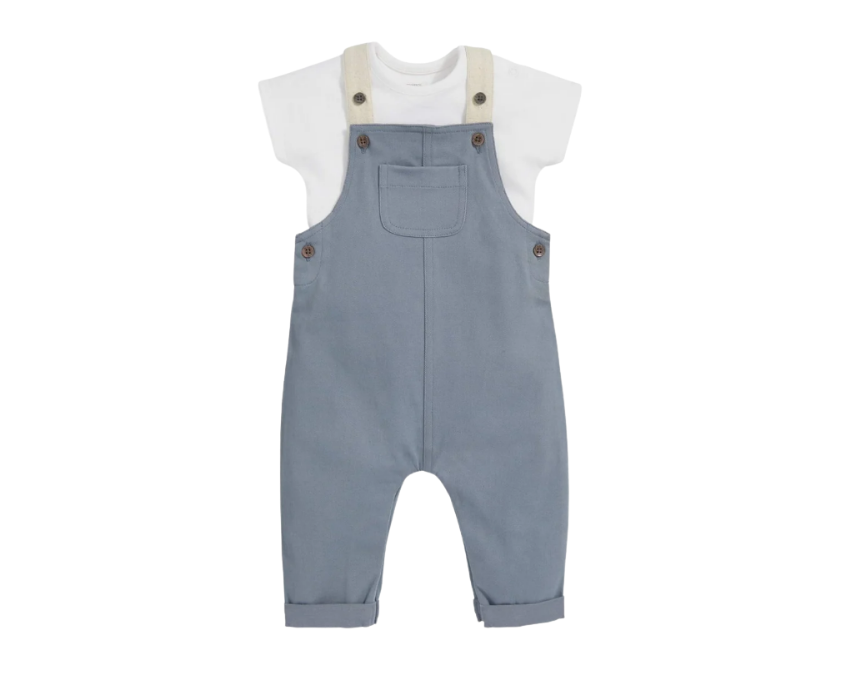 29 T-Shirt and Dungarees Outfit Set in Blue - Image 1