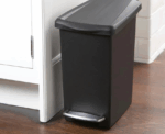Gallon Compact Slim Step Trash Can Black - Image 