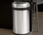 Gallon Semi-Round Open Top Trash Can Brushe - Image 