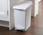 Gallon Compact Slim Step Trash Can White - Image 
