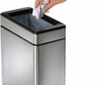 Gallon Profile Open Trash Can Slim Brushed - Image 