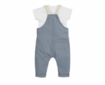 T-Shirt and Dungarees Outfit Set in Blue - Image 