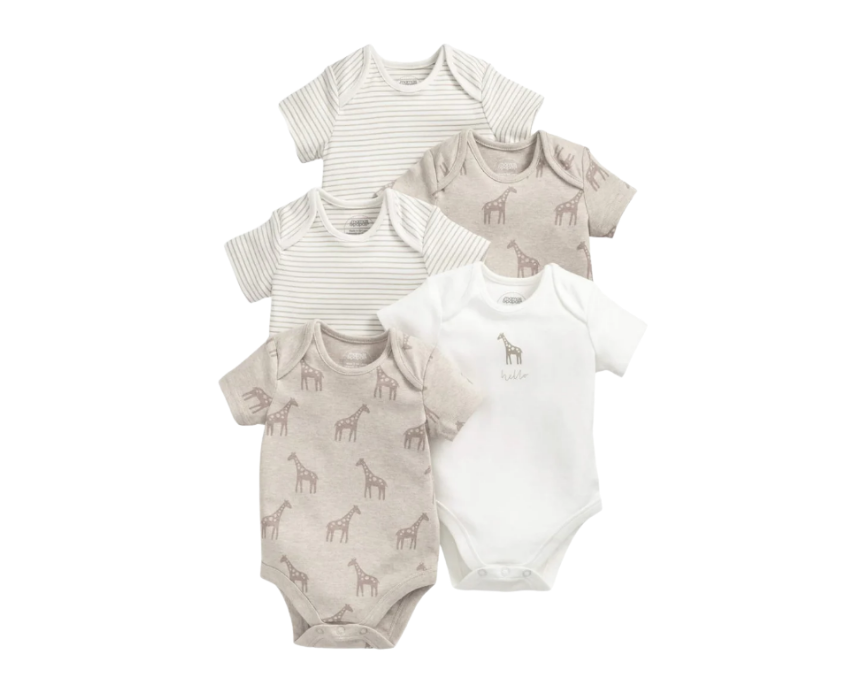 34 Giraffe Bodysuits Pack of 5 - Image 1