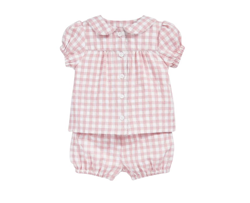 37 Gingham Pyjamas in Pink - Image 1