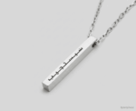 Sayastajib Silver Bar Necklace - Image 