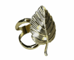 Leaf Scarf Buckle in Gold Metal - Image 