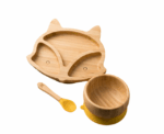Bamboo Bear Baby Feeding Set in Yellow - Image 