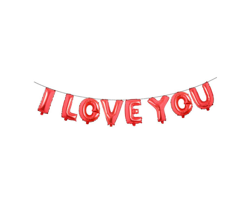4 I Love You Air Filled Foil Balloon Kit - Image 1