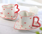 Heart Shaped Mug in Red - Image 