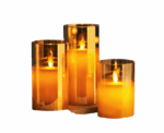 Led Plastic Gold Candle - Image 