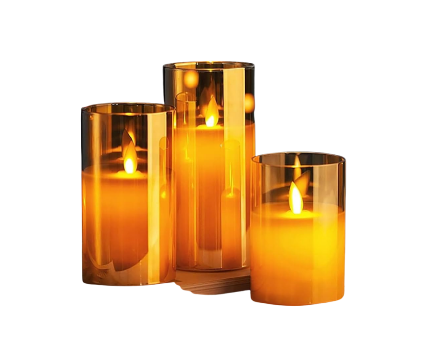 42 Led Plastic Gold Candle - Image 1