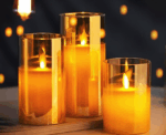 Led Plastic Gold Candle - Image 