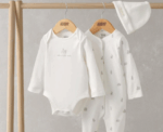 Bunny Sleepsuit with Bodysuit and Hat - Image 