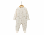 Bear Print All In One in Cream - Image 