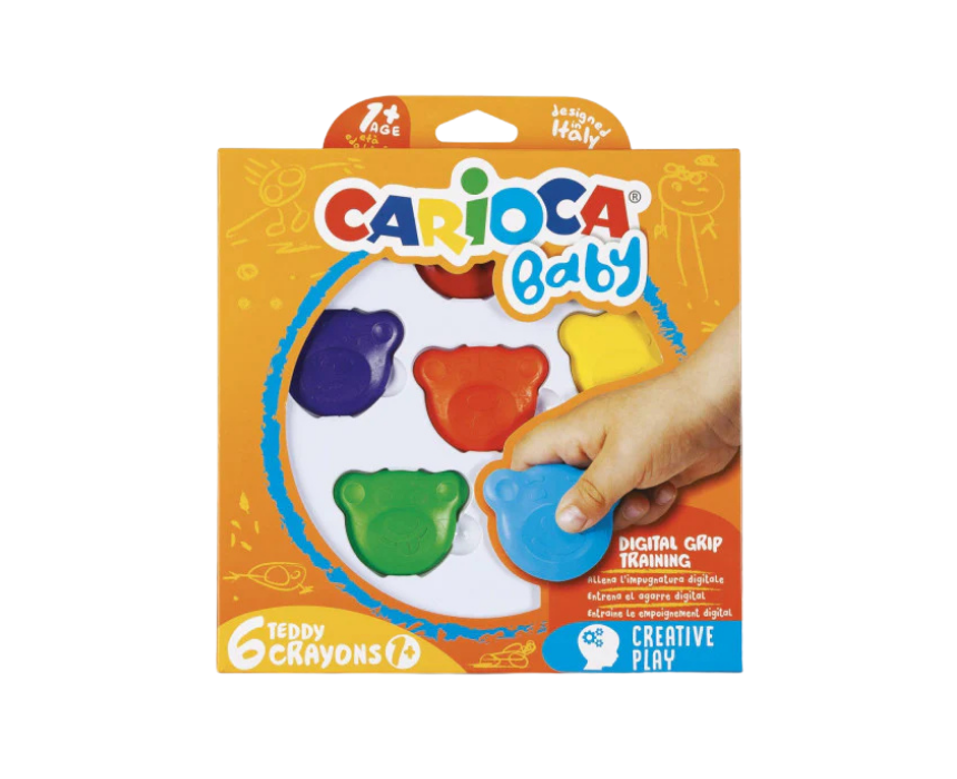 73 Carioca Baby Teddy Crayons Set of 6 - Image 1