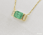 Emerald Rectangular Necklace - Image 