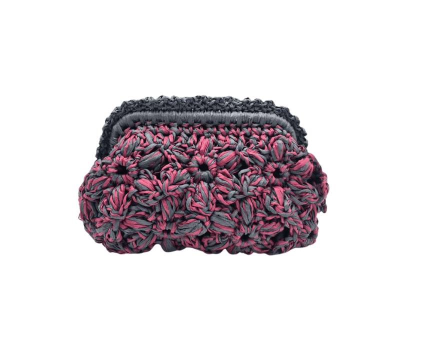 8 The Recta Raffia Flower Clutch - Image 1