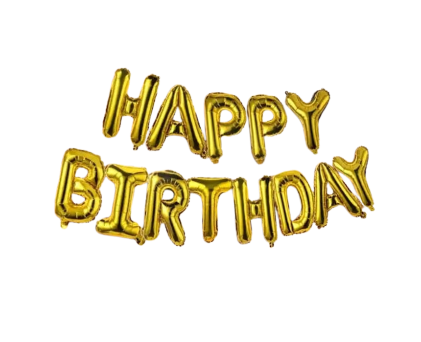 80 Happy Birthday Foil Balloon in Gold - Image 1