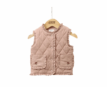 Cord Quilted Gilet in Pink - Image 