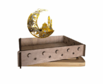 Ramadan Wooden Rectangular Tray - Image 