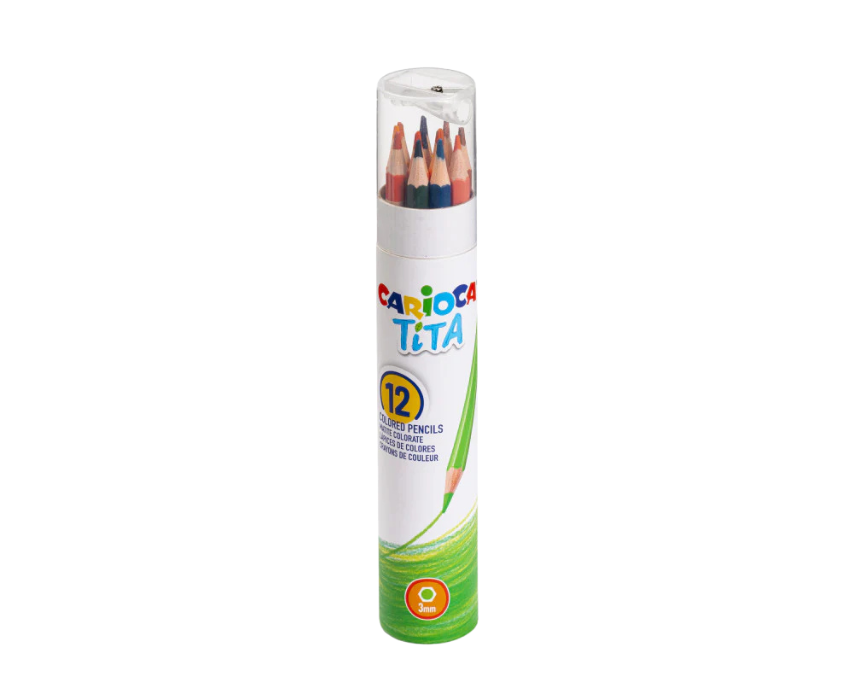 98 Carioca Tita Paper Tube Colored Pencils Set of 12 - Image 1