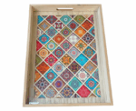 Artistic Wooden Tray - Image 