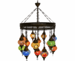 Turkish Lamp Mosaic Chandelier - Image 