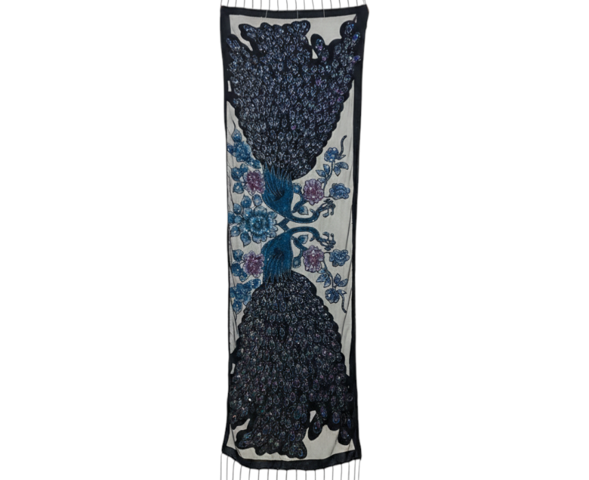 AMIR57 Velvet Peacock Shawl - Image 1