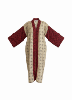 Long Indian Patchwork Kimono Robe - Image 