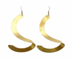 Handcrafted Brass Spiral Earrings - Image 
