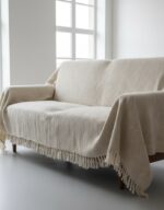 Off-White Sofa Cover - Image 