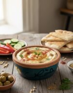 Handpainted Hommous Clay Bowl - Image 