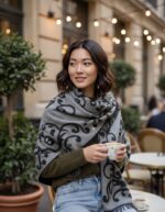 Grey Boho Poncho - Image 