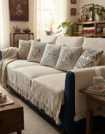 Off-White Sofa Cover - Image 