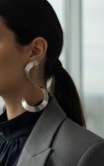 Handcrafted Brass Spiral Earrings - Image 